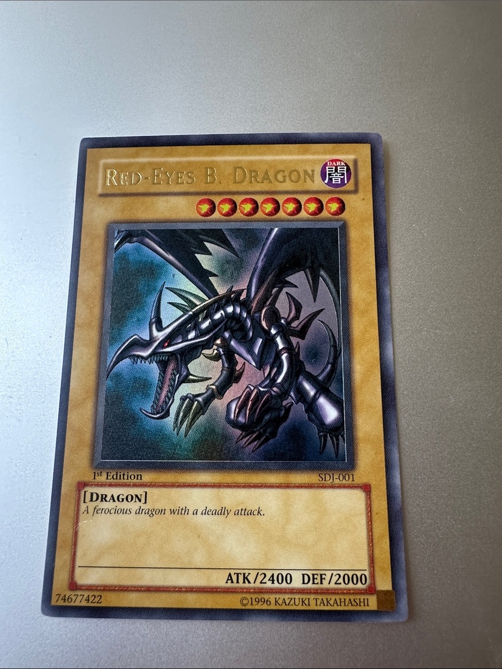Yu-Gi-Oh! Red-Eyes B. Dragon Card - 1st Edition (SDJ-001)